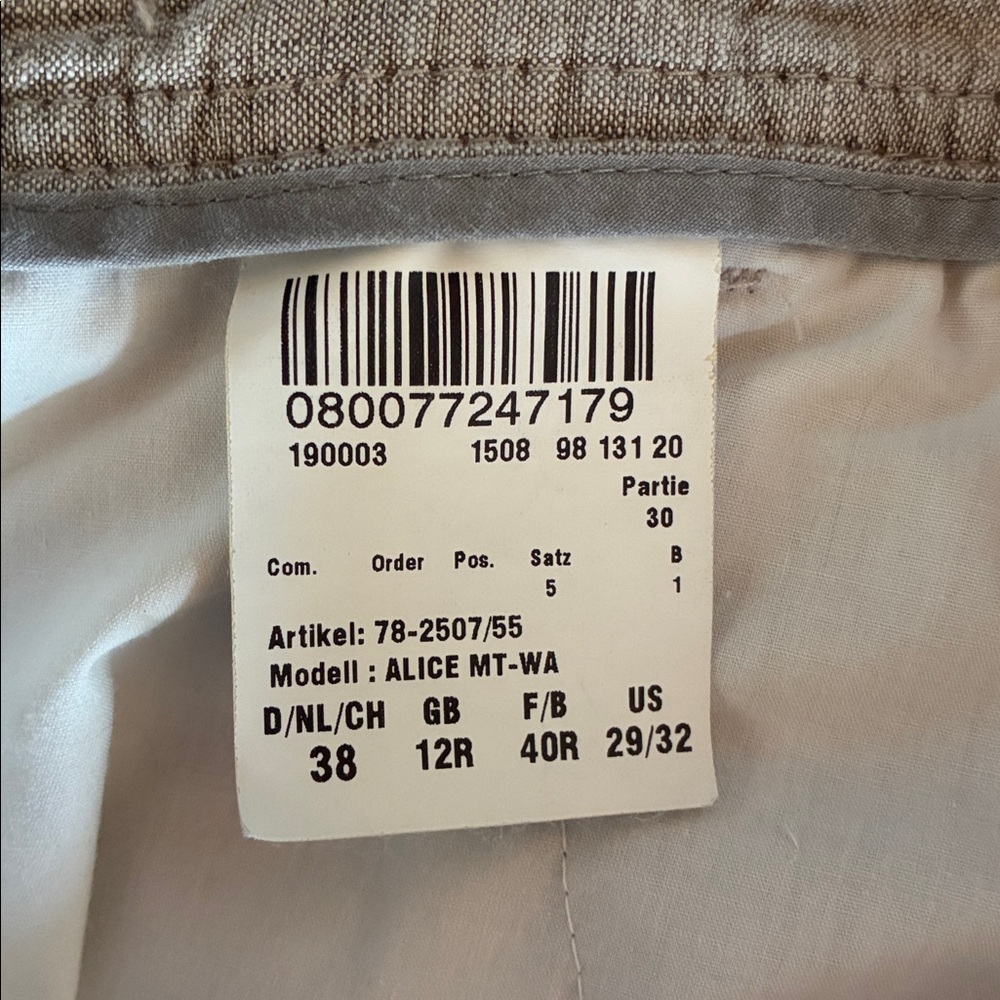 Brax Linen Khaki Drawstring Shorts Size 29 - Picture 6 of 10